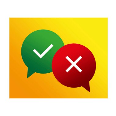 Mesajlar işaretli. İkona konuş. Cevap işareti. Vektör çizimi. Hisse senedi. 10 saniye..