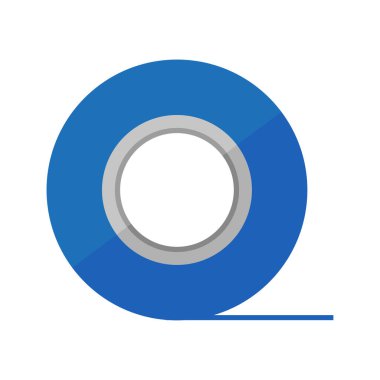 Mavi elektrik bandı. Vektör çizimi. Hisse senedi. 10 saniye..