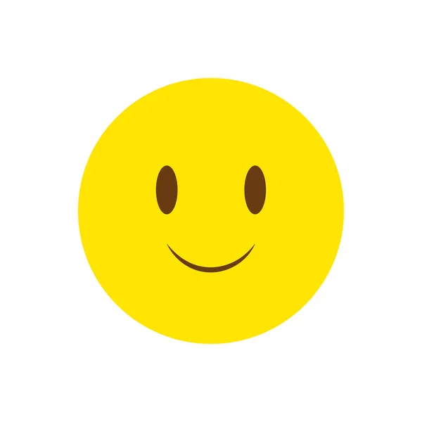 Cara Sonriente Amarilla Feliz Icono Sonrisa Forma Redonda Ilustración Vectorial — Archivo Imágenes Vectoriales