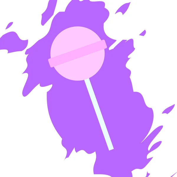 Lollipop Fondo Colorido Feliz Cumpleaños Concepto Vacaciones Ilustración Vectorial Imagen — Vector de stock