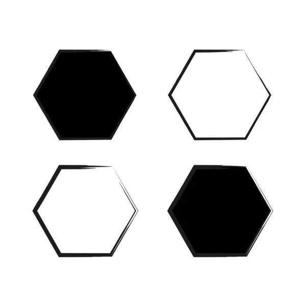 Borsta Hexagoner Forma Bakgrunden Geometrisk Bakgrund Vektorillustration Lagerbild Eps — Stock vektor