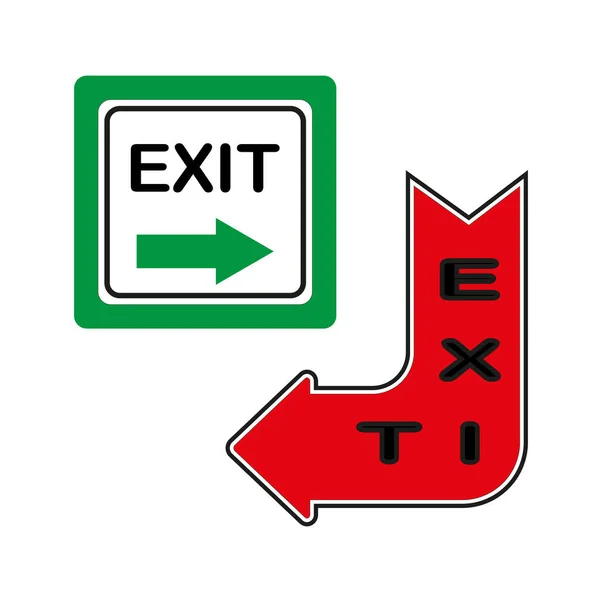 Icon Signs Arrow Exit Vector Illustration Stock Image Eps — Stock Vector