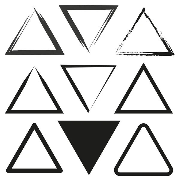 Réglée Avec Des Triangles Brosse Tache Pinceau Encre Élément Design — Image vectorielle