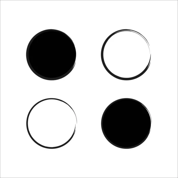 Cercles Brosse Grand Design Pour Tous Les Usages Ensemble Cadre — Image vectorielle