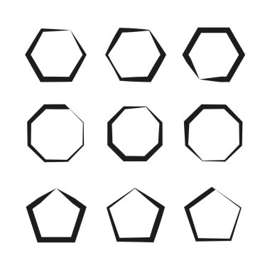 Altıgen fırça. Geometrik doku. Vektör çizimi. Stok görüntüsü. EPS 10.