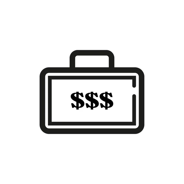 Bőrönd Dollár Ikon Üzleti Pénzügyi Befektetés Online Banki Szolgáltatások Üzleti — Stock Vector