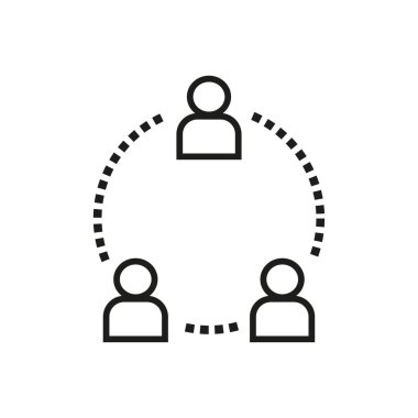 Sosyal ağ iletişim konsepti. Takım çalışması konsepti. İş dünyası takım sembolü. Vektör çizimi. Stok görüntüsü. EPS 10.