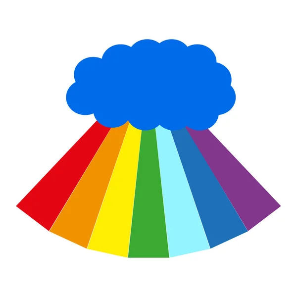 Nuages Rayons Multicolores Rétro Illustration Vectorielle Image Stock Spe — Image vectorielle