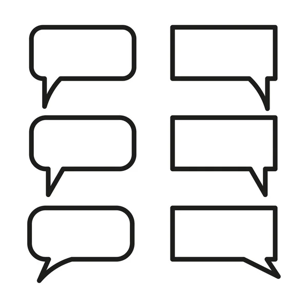 Messages White Background Line Art Chat Message Icon Message Notification — Stock Vector