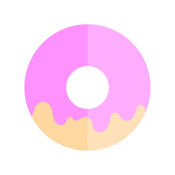 Donuts Rosa Estilo Realista Comida Doce Ilustração Vetorial Fotografia Eps — Vetor de Stock