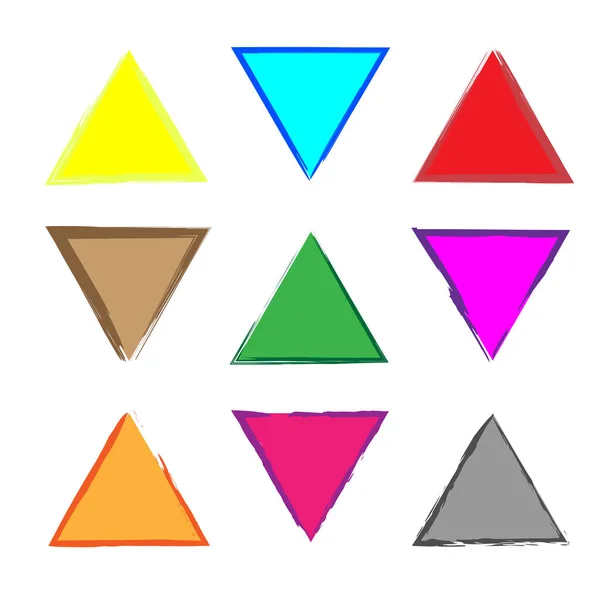Formas Coloridas Triângulos Coloridos Impressão Arte Geométrica Forma Geométrica Ilustração — Vetor de Stock