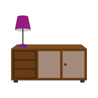 Lamba masanın üstünde. Eğitim konsepti. Vektör çizimi. Stok görüntüsü. EPS 10.