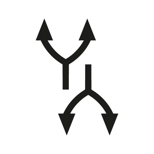 Dvojité Šípy Symbolická Grafika Křížový Symbol Vektorová Ilustrace Image Akcií — Stockový vektor