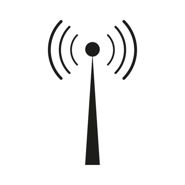 Mobiele Telefoon Antenne Radiosignaal Internetcommunicatie Technologie Concept Vector Illustratie Afbeelding — Stockvector