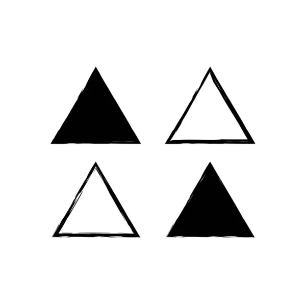 Escove Triângulos Mancha Tinta Pincel Ilustração Vetorial Imagem Estoque Eps — Vetor de Stock