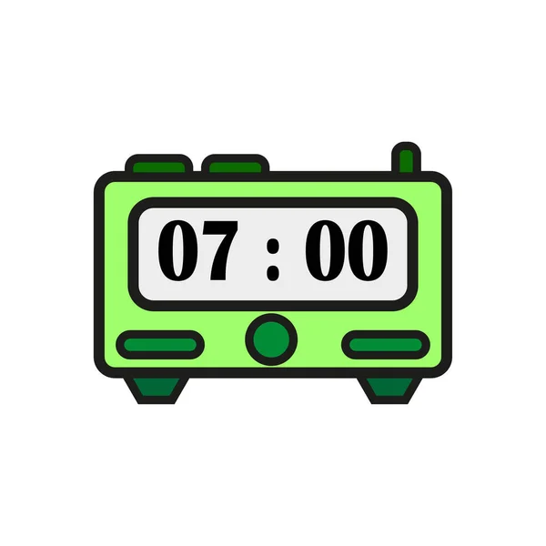 Números Despertador Estilo Retro Reloj Tiempo Ilustración Vectorial Imagen Stock — Vector de stock