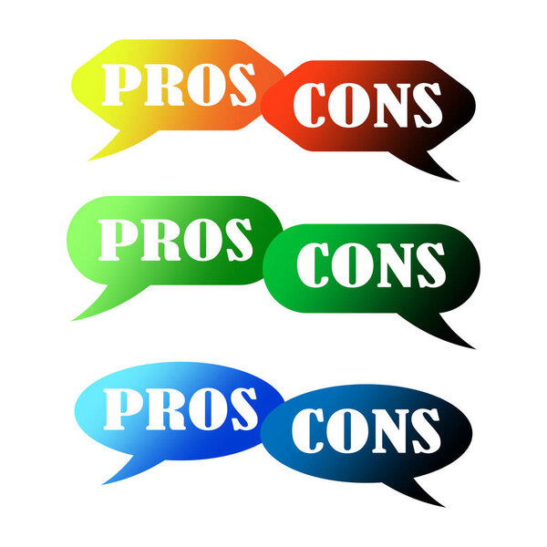 pros cons messages, great design for any purposes. Solution concept. Vector illustration. stock image. EPS 10.
