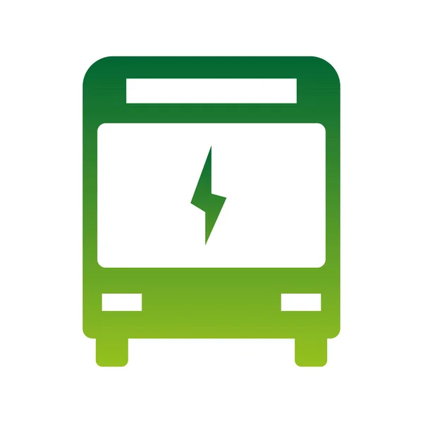 Chargement Plat Bus Vert Concept Écologie Illustration Vectorielle Image Stock — Image vectorielle