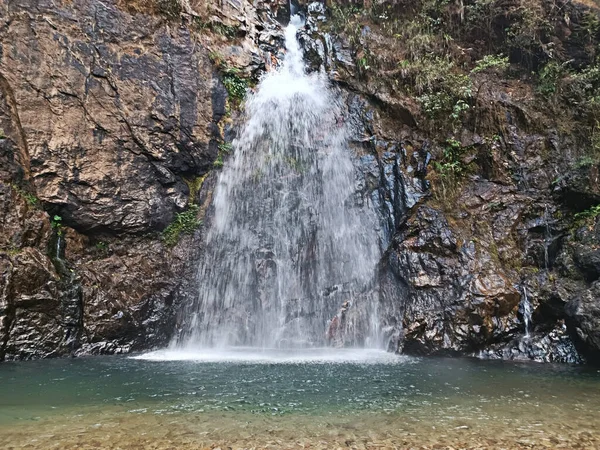 Ampla Vista Cachoeira Ásia Kanchanaburi — Fotografia de Stock