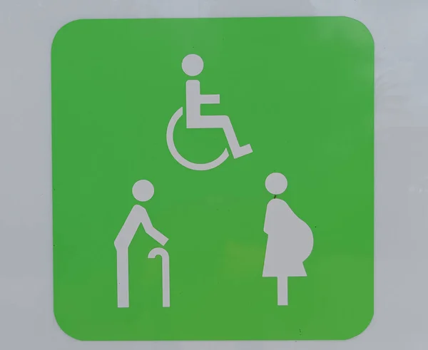 Toilet Signs Elderly Pregnant Women Disabled — Stock Photo, Image