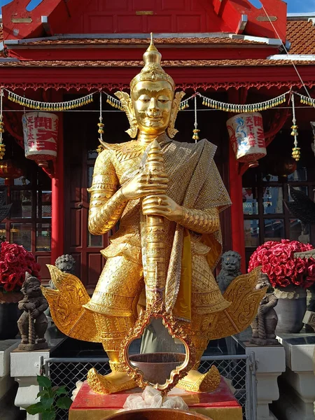 Vorderansicht Thao Wessuwan Chulamanee Tempel Provinz Samut Songkhram Wahrzeichen Thailands — Stockfoto