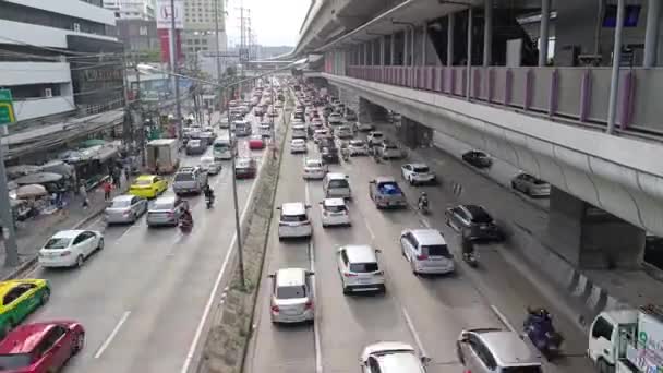 2011 Nonthaburi Thailand September Time Lapse 러시아워에 아침에 Rattanathibet Road — 비디오
