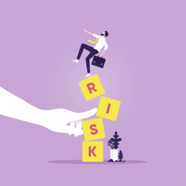 Ekonomi ve yatırım dengesi, yatırım risk kavramı, düşman eliyle, istikrarsızlıkla veya dengede duran iş adamı