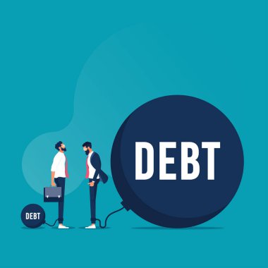 Diğer işadamları tarafından şaşırtılan işadamı, büyük borç, vektör borç ve mali yükü anlatıyor