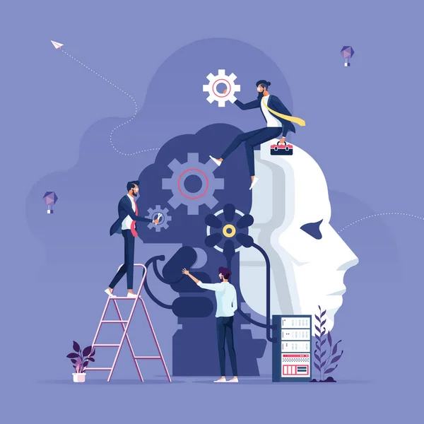 Επιχειρηματική Ομάδα Δημιουργία Τεχνητή Νοημοσύνη Machine Μάθηση Και Τεχνητή Νοημοσύνη — Διανυσματικό Αρχείο