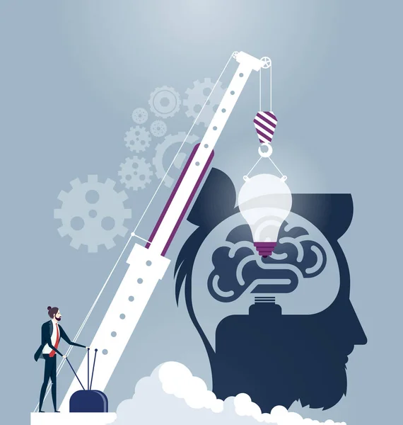 Creative Brain Idea Concept Vector Business Creative Idea Innovation Concept — Stock Vector