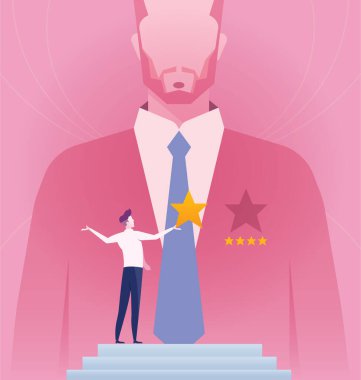 Olağanüstü Çalışan Ödülü - Konsept iş vektörü çizimi.