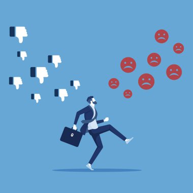 İş adamı, olumsuz değerlendirmeli siber zorbalık kavramından hoşlanmamak ve küçümseyerek saldırılardan kaçıyor.