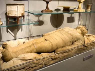 Torino 'daki Mısır müzesinin içi