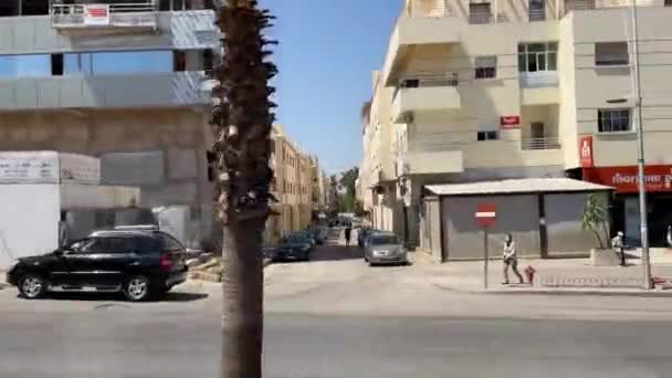 Vue Par Fenêtre Latérale Voiture Mouvement Sur Route — Video