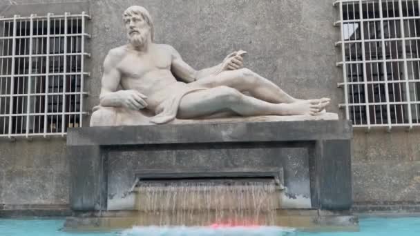 托里诺的波河喷泉 — 图库视频影像