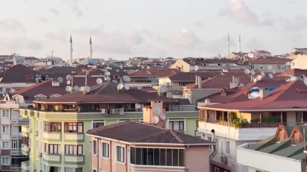 伊斯坦布尔老城上空的空中景观 — 图库视频影像