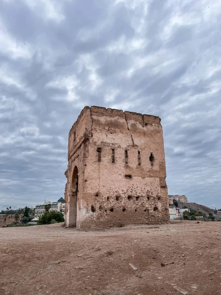 Grób Merinida Panoramicznym Widokiem Starą Medynę Fes — Zdjęcie stockowe