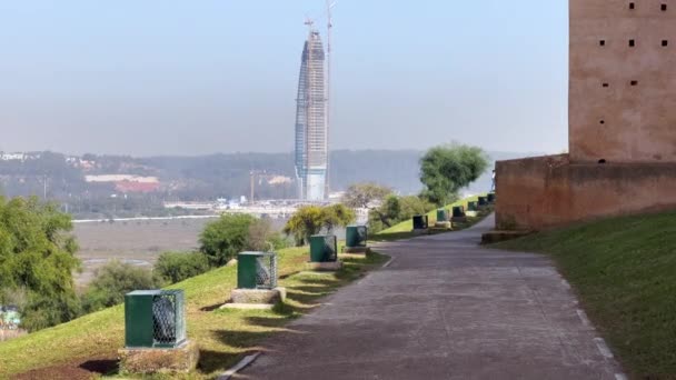 Torre Mohammed Construcción Rabat — Vídeo de stock