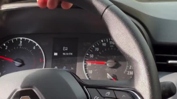 ルノー車を運転する男 — ストック動画
