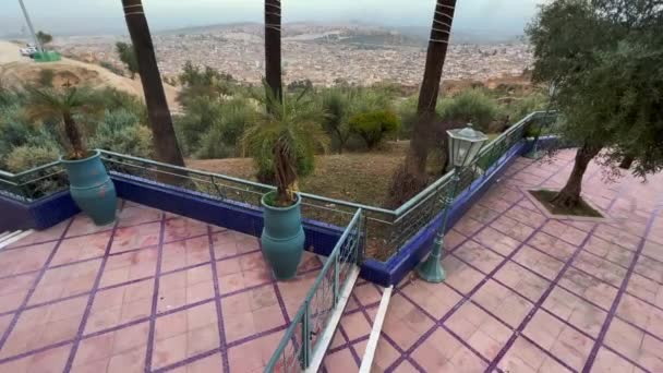 Fes Eski Medine Üzerine Panoramik Manzara — Stok video