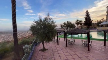 Fes 'in eski Medine' si üzerine panoramik manzara
