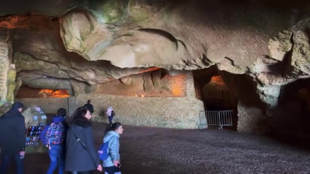 Interno Delle Grotte Ercole Marocco — Video Stock