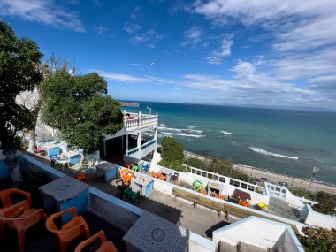 Hafa Kafe 'den Akdeniz üzerindeki panoramik manzara