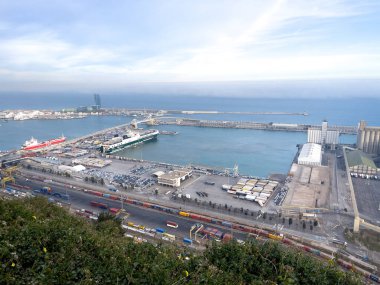 Barcelona kostüm portu üzerinde hava görüntüsü