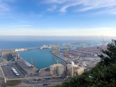 Barcelona kostüm portu üzerinde hava görüntüsü