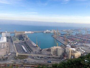 Barcelona kostüm portu üzerinde hava görüntüsü