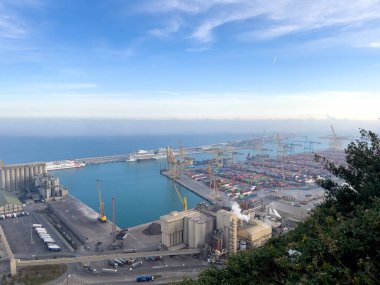 Barcelona kostüm portu üzerinde hava görüntüsü