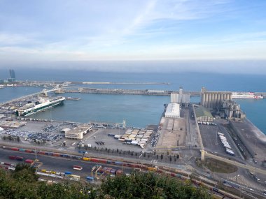 Barcelona kostüm portu üzerinde hava görüntüsü