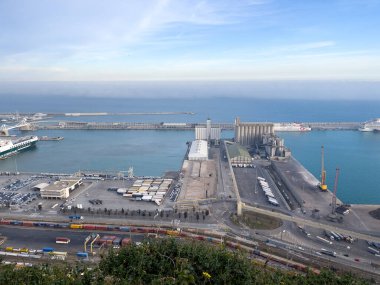 Barcelona kostüm portu üzerinde hava görüntüsü