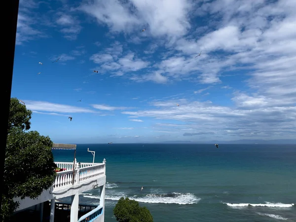 Panoramisch Uitzicht Middellandse Zee Vanuit Café Hafa — Stockfoto